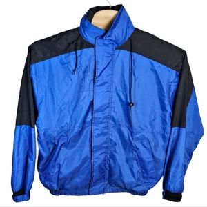Vintage 90s Marlboro Unlimited Full ZIP Blue Promo Nylon Lined Jacket Sz‎ Medium